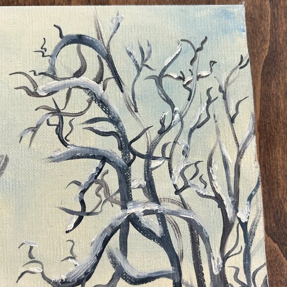 Vtg 1985 Original Oil Painting On Canvas Board Set of 3 Seasons Artist Signed - Picture 14 of 16